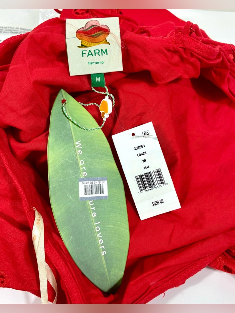 Farm Red Flowers Rio Richelieu Embroidered Sleeveless Maxi Dress Medium Small - Picture 5 of 16